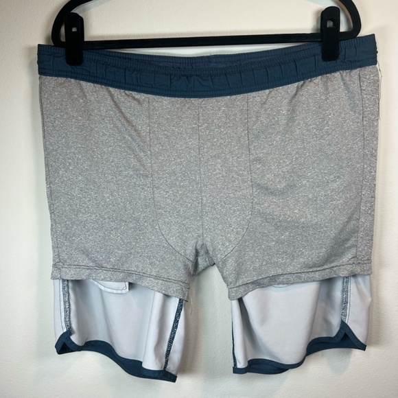 Fair Harbor Men's Anchor Swim Shorts Blue Rainbow 3 Stripes Lined Pockets Medium - Picture 11 of 15